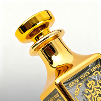 Huile de parfum de luxe classique arabe en gros, 150 ml, or UV, Oud, flacon compte-gouttes fantaisie avec boîte d'emballage