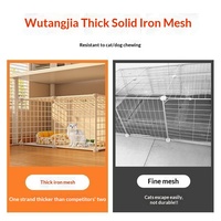 Cage à chat pliable multicouche en métal extra-large avec toit en bois de pin réglable, imperméable, moderne et élégante pour l'intérieur