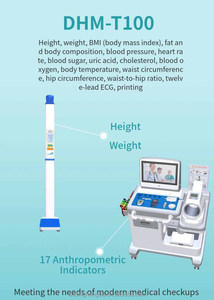 <span class=keywords><strong>Machine</strong></span> de contrôle de santé en libre-service DHM-T100 avec écran tactile LCD de 15 pouces et construction en plaque d'acier (OEM disponible) - Product Image 3