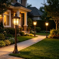 Lámpara de Jardín Personalizada con Sensor de Luz y Movimiento, Luz LED Eléctrica para Exteriores, Iluminación para el Hogar, Apartamento, Pasillo