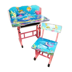 Ensemble de table et de chaises pour enfants à hauteur réglable avec impression de dessin animé Ensemble de <span class=keywords><strong>bureau</strong></span> et de chaises pour enfants - Product Image 5