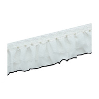 Rideau français dentelle 9CM perle dentelle bord Vertical côté large bord brodé Soluble dans l'eau Patchwork gaze garniture