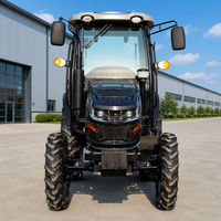 Tracteur compact 4x4 de 50 CV en gros, équipé d'un chargeur frontal et d'une pelle arrière, pour la production agricole
