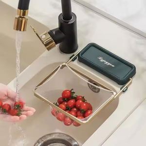 Égouttoir pliable en métal pour évier, filtre à déchets jetable, sac en filet, gadgets de cuisine - Product Image 2