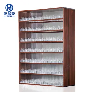 Alumínio fumaça gabinete fábrica atacado metal supermercado display racks prateleira do tabaco cigarro vitrine do armário