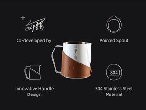 Jarra de Acero Inoxidable 304 de 450 ml ZeroHero para Vaporizar Leche, Jarra para Espresso, Café Latte Art, para Sets de Café y Té - Product Image 6