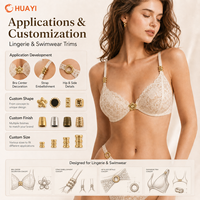 Accessoires de maillot de bain interchangeables de haute qualité : Breloques ajustables de formes personnalisées, accessoires métalliques pour maillots de bain, fermoirs métalliques pour bikinis