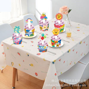 Tiras Decorativas de Papel para Vasos de Pastel de Cumpleaños Infantiles, Recortes de Papel para Decoración de Fiestas, Venta al por Mayor, Forma Rectangular - Product Image 1