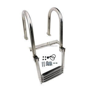 Ventes directes d'usine Quincaillerie marine Échelle télescopique en acier inoxydable Échelle pliante pliable à 4 marches pour <span class=keywords><strong>bateau</strong></span> - Product Image 1