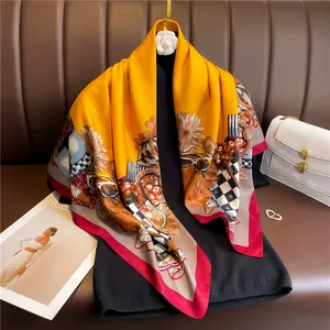 New products to sell 2023 spring new scarf flower Printed multiple patterns wholesale Cheap kerchief shawls