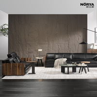 Ensemble de canapés en cuir italien moderne NORYA, meubles de salon en bois, ensemble de canapés luxueux européens