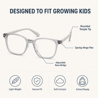Montures de lunettes de vue en silicone pour enfants, montures optiques