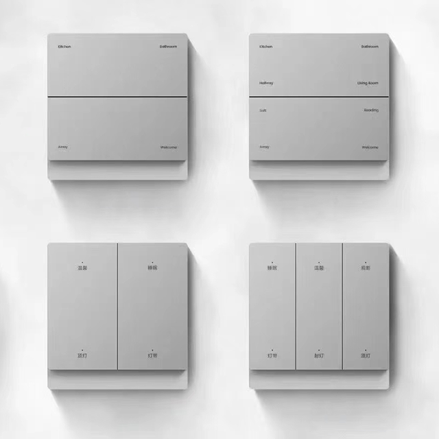 High Quality UK Standard Tuya Wifi Zigbee Smart Touch Light Switch With Super Slim Skin Feel Touching Plate for Smart Home Power