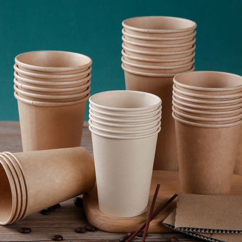 Custom Size Tea Carton Cups Packaging - Single Wall Paper, Film Printing & Plastic Lids Included