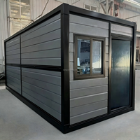 Maison conteneur pliable de type X, cabine modulaire préfabriquée à pliage rapide, bureau conteneur portable extensible pour chantier de construction