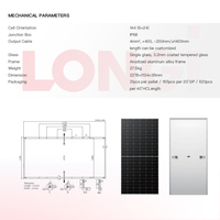 Panneau solaire LONGi 565-585W, 144 cellules, module photovoltaïque monocristallin, forte demande en Allemagne, aux Pays-Bas, en Australie, au Brésil, au Vietnam
