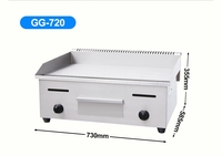 Model baru peralatan dapur wajan datar komersial panggangan Model Gas untuk Gas