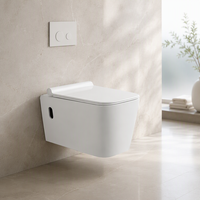 WC suspendu moderne avec réservoir encastré, chasse double à vortex, siphon en P, cuvette en céramique – Approvisionnement direct usine