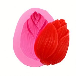 Moule en silicone 3D en forme de bourgeon de lotus pour marque-page DIY, diffuseur de parfum pour voiture, moule artisanal pour ascenseur, OEM ODM, respectueux de l'environnement - Product Image 3