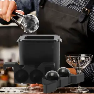 Grand moule à boules de glace en Silicone de 2.5 pouces, grand plateau à glaçons de qualité supérieure