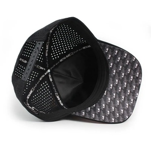 High Quality Sporty Golf Performance Baseball <b>Hat</b> Cap Laser Cut Perforated Water Repellent Snapback <b>Waterproof</b> Custom Logo - Product Image 6