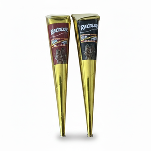 卸売ヘナペースト越境広東一時的な手描きタトゥーテンプレートペースト円錐形カラー黒茶赤 - Product Image 1