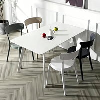 Best-seller de l'industrie, chaise de salle à manger en plastique nordique, plusieurs options de couleurs, pour bureau, café, restauration, magasin