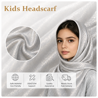 Hijab pour enfants en polyester et tissu chiffon, directement de l'usine, imprimé avec du film antistatique, respirant, léger, toutes saisons