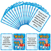Nouveau jeu de société transfrontalier personnalisé de 50 cartes en anglais pour divertissement et interaction de groupe décontractés (jeunes de 15 à 35 ans)