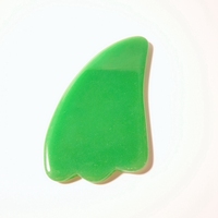 Outil de massage pour la peau rose DIY, pierres Gua Sha en aventurine verte pour le corps
