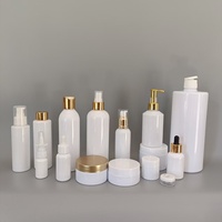Luxe Personnalisable 10ml à 1000ml PET En Plastique Cosmétique Nettoyant Pour Le Visage Shampooing Bouteille Soins De La Peau Corps Nettoyant Lotion Bouteille Pot Ensemble