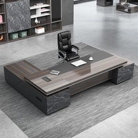 Poste de travail commercial moderne et luxueux, polyvalent, pour chef/directeur, bureau debout en panneaux de bois, assemblage facile, haute qualité ML