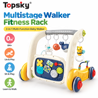 Tapis d'éveil multifonctionnel TOPSKY TOYS en forme d'animal, trotteur d'apprentissage pour bébé, jouet d'éveil et de marche en plastique pour enfants