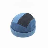 Nouvelle mode couleur épissage chapeau de cowboy hommes et femmes automne hiver chapeau en peau de melon sans bord logo personnalisé chapeau de propriétaire
