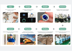 Phụ kiện trang sức mạ vàng thép không gỉ bán buôn tự làm, gắn đá zircon cắt kim cương, ngọc trai, kiểu cài móng - Product Image 5