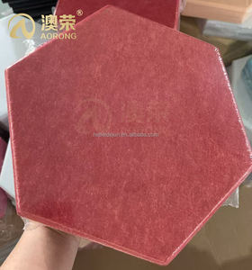 แผ่นผนังอะคูสติกหกเหลี่ยมตกแต่งทันสมัย สีแดงน้ำเงิน ผ้าโพลีเอสเตอร์ดูดซับเสียง แผ่นผนัง PET แบบติด<span class=keywords><strong>กาว</strong></span> - Product Image 3