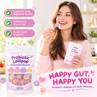 Sucettes probiotiques SPL OEM Hard Candy, complément de fibres prébiotiques de qualité supérieure pour la santé des femmes, sucettes probiotiques