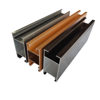 Perfil de Ventana Corredera de Aluminio, Vidrio Templado Doble Estándar, Ventanas Comerciales para Sala de Estar