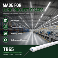 Éclairage LED linéaire tri-proof connectable IP65 pour entrepôt et atelier