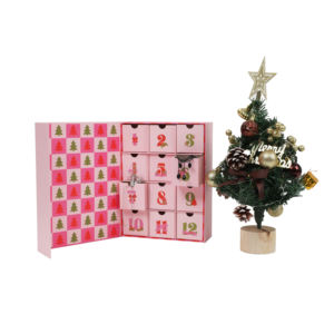 <span class=keywords><strong>Calendario</strong></span> dell'Avvento Ecologico con Chiusura Magnetica Rosa per Trucchi e Prodotti Skincare, Realizzato con Materiali Riciclati - Product Image 3