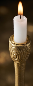 Porte-bougie en métal décoratif finition or, design antique pied d'oiseau, élégant centre de table pour la maison et les mariages - Product Image 5