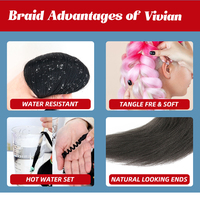 Venta al por mayor 2021: Trenzas sintéticas Ez Braids de fijación con agua caliente, cabello preestirado Lushs para trenzar, logotipo personalizado, preestirado a granel.