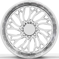 Jantes forgées multi-rayons surélevées pour camion, 20, 22, 24, 26, 28 pouces, 6*139.7, 6*135, 8*170, 8*180, 8*165.1, 5*127, à lèvre profonde polie, pour GMC Sierra