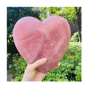 Piedra de Cuarzo Rosa en Forma de Corazón de Alta Calidad para Decoración y Sanación, en Oferta - Product Image 5