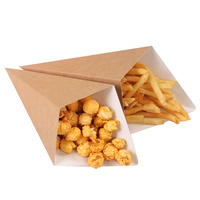Fabricant en gros de popcorn, tasse en papier, boîte à frites, cônes en papier noir