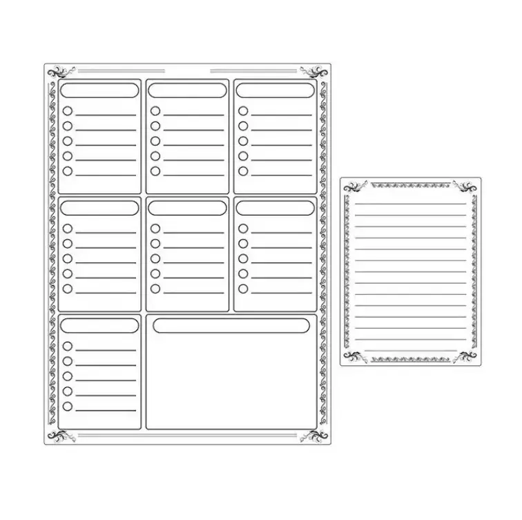 Custom Fridge Calendar Weekly Planner Set Educação Escolar Dry Apagar Board magnético para fazer a lista