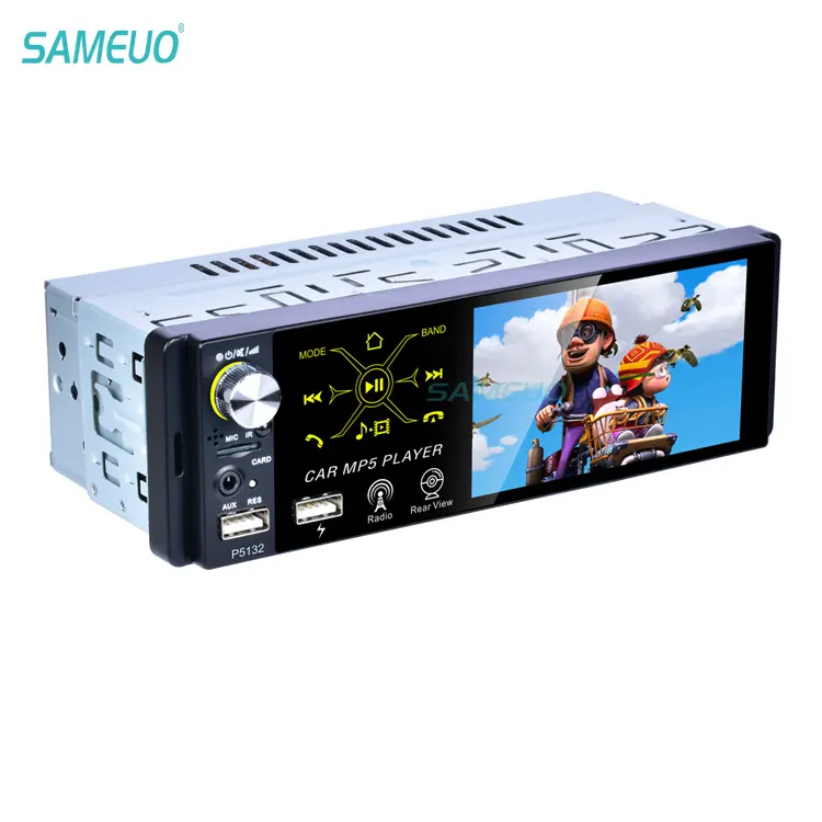 Car Radio 1 din P5132 4.1 inch Touch Screen Auto Audio Mirror Link Car Stereo AM FM RDS USB Rear View Camera Function