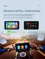 Écran CarPlay pour moto de 5 pouces, Android Auto sans fil, HiCar, navigation GPS, affichage étanche IP67 pour moto