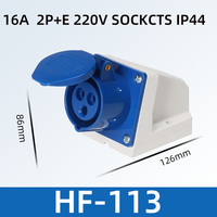 Prise électrique industrielle HFE 110V 220V 380V 2 3 4 5 broches 16 ampères IP44/IP67, connecteur de prise à montage en surface