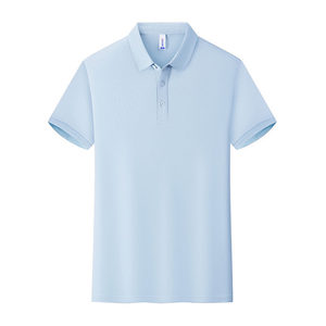 Camisa polo de color sólido de algodón de manga corta para uso diario hombres mujeres - Product Image 3